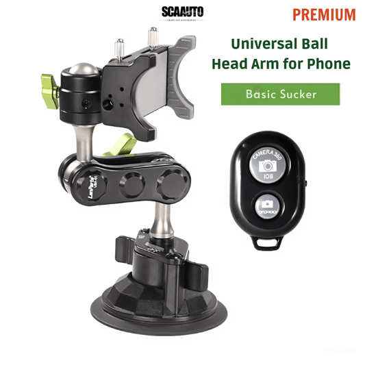 Universal Metal Phone Holder - Car Mount 360° Rotating Stand