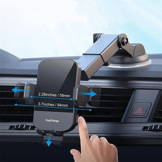 Dashboard Car Mobile Phone Wireless Charging Holder 15W Fast Charging