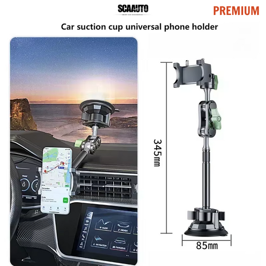 Universal Metal Phone Holder - Car Mount 360° Rotating Stand